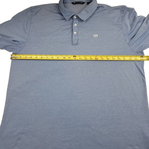 Travis Mathew Mens  2XL XXL Shirt Pima Cotton Micro Striped‎ Embroidered Polo - Picture 5 of 11